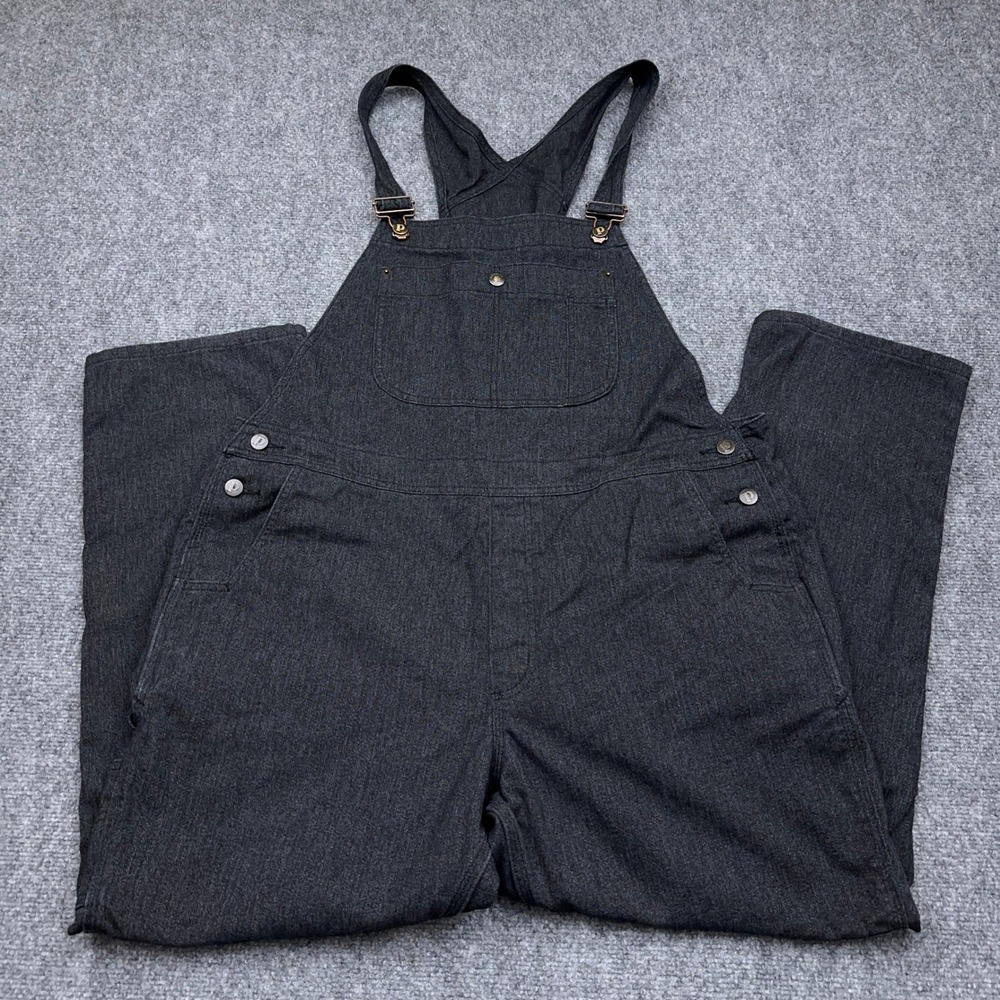 Patagonia All Seasons Hemp Canvas Bib Overalls Short Women's XL Ink Black 56421